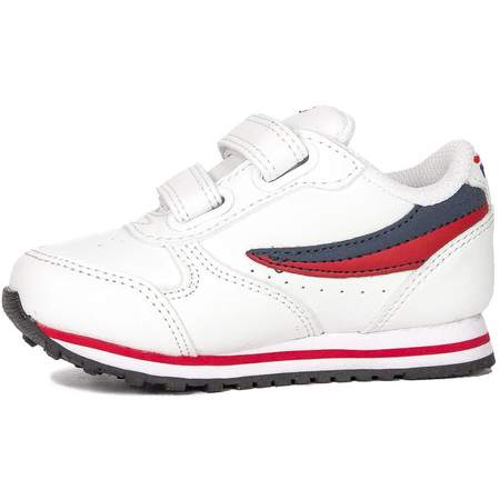 Fila Orbit Velcro Infants 1011080.98F White Dress Blue Sneakers 
