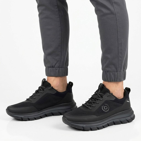 Bugatti Dynamic Men's Sports Sneakers Breathable Black TT153047-BLACK