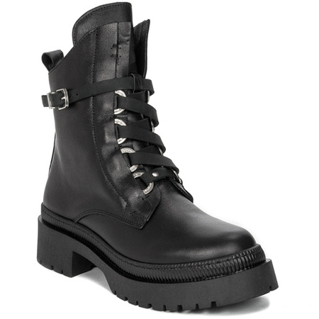 Boccato Women's boots, black leather boots