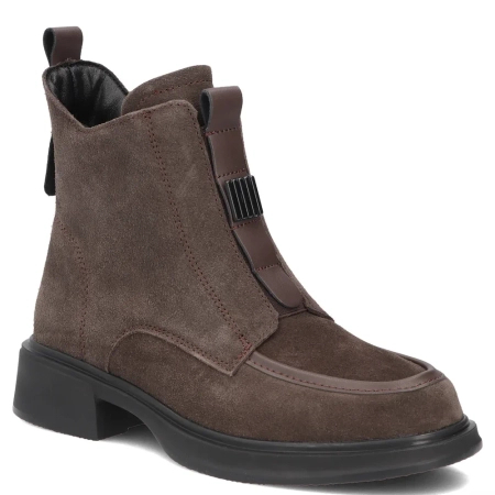 Filippo Suede Leather Ankle Boots Zipped Brown DBT8088-26-D-BR
