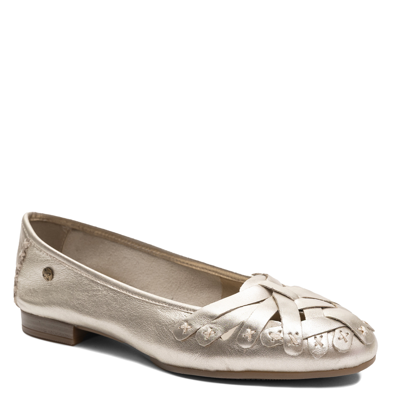 Maciejka Leather Openwork Ballerinas Metallic Gold P7542-41/00-0