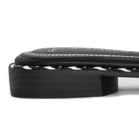 Marco Tozzi Women's flat black leather slippers