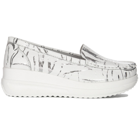Artiker White & Silver Women's Flat Shoes