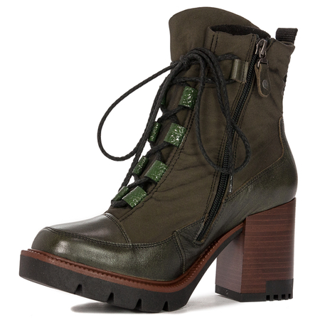 Maciejka Green Women's Lace-Up Boots