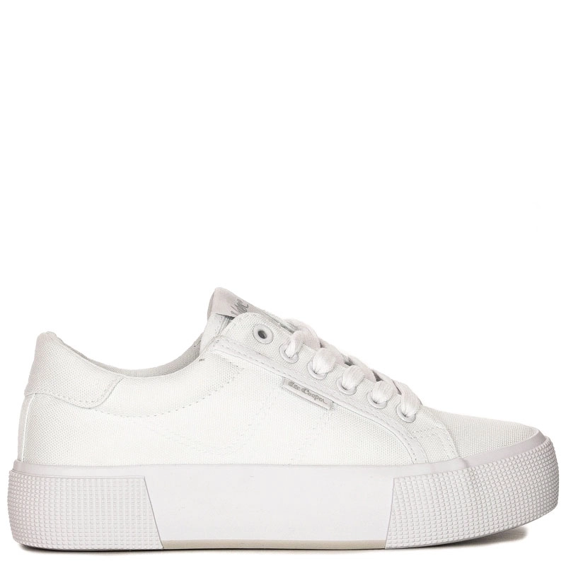 Lee Cooper Women's Platform Sneakers White Canvas LCW-22-31-0884L