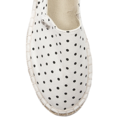 Big Star Espadryle damskie w kropki White Białe