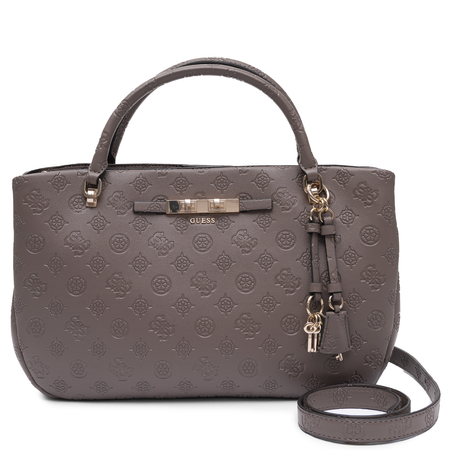 Guess Carmella Torebka Klasyczna Tłoczona Brązowa HWPD2225060-BEIGE