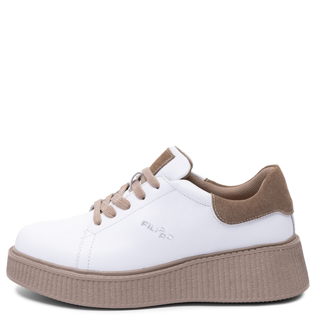 Filippo Women's Leather Platform Sneakers White DP7982-26-WH
