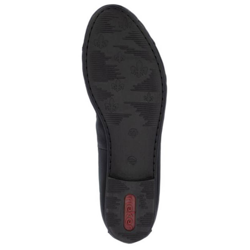 Rieker Baleriny Skórzane Black