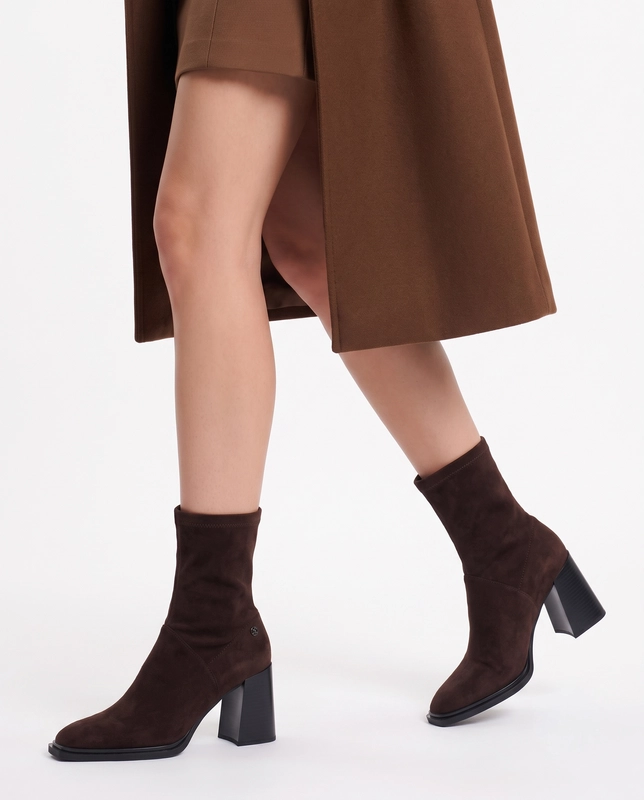 Maciejka Leather Suede Ankle Boots Chocolate Brown K7804-21/00-7