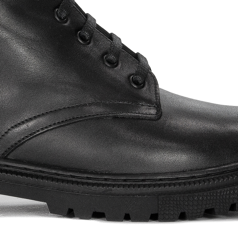 Boccato Women's black leather lace-up boots