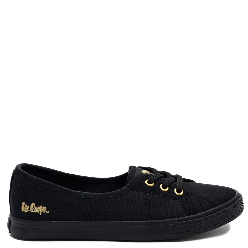 Lee Cooper Classic Low Sneakers With Gold Logo Black LCW-26-02-4045L