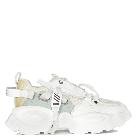 GOE White Leather Women's Sneakers