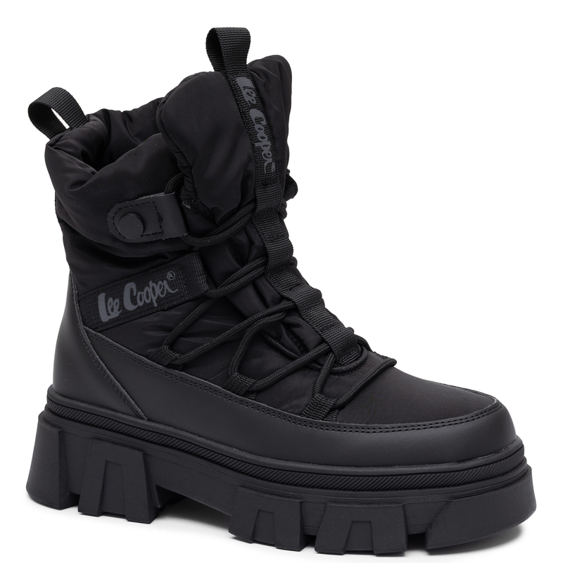 Lee Cooper Zimowe Ocieplane Botki Na Platformie Czarne LCJ-26-01-4628LA