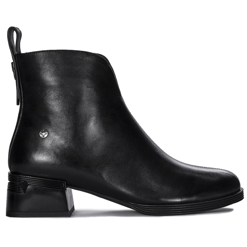 Maciejka Leather Low-Block-Heel Ankle Boots Black N3118-01/00-8