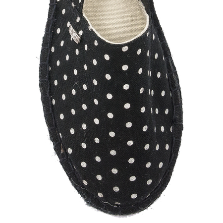 Big Star Espadryle damskie w kropki Black Czarne