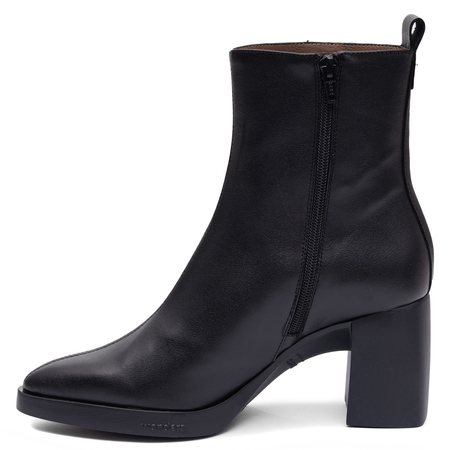 Wonders Botki Skórzane Czarne L-1601-Isy-Negro