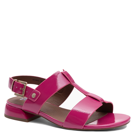Maciejka Patent Leather Women’s Sandals Low Heel Pink K7455-15/00-1