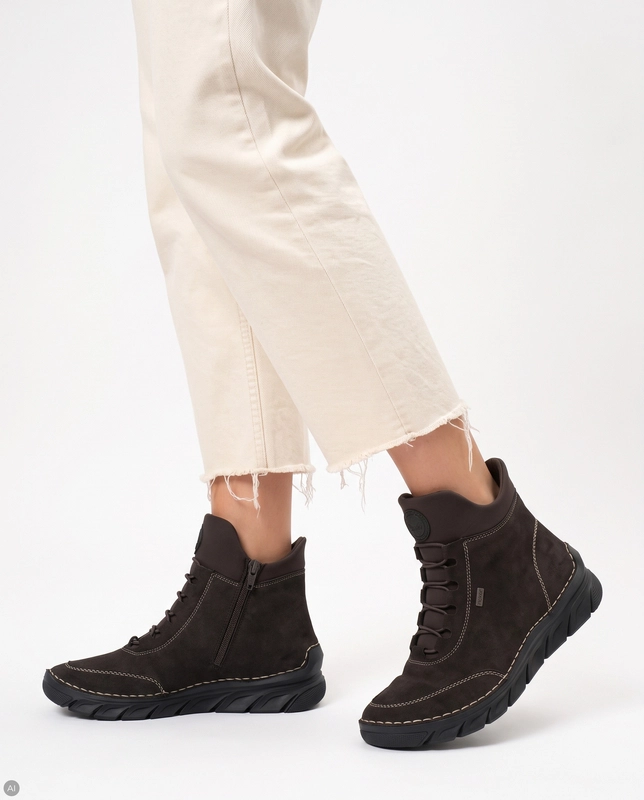 Rieker Comfortable Warm Platform Women's Ankle Boots Brown 55069-25-BNZ