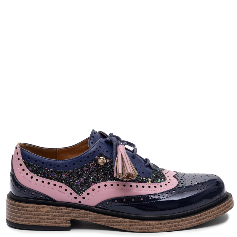 Maciejka Leather Suede Brogues Navy Blue K7816-17/00-1