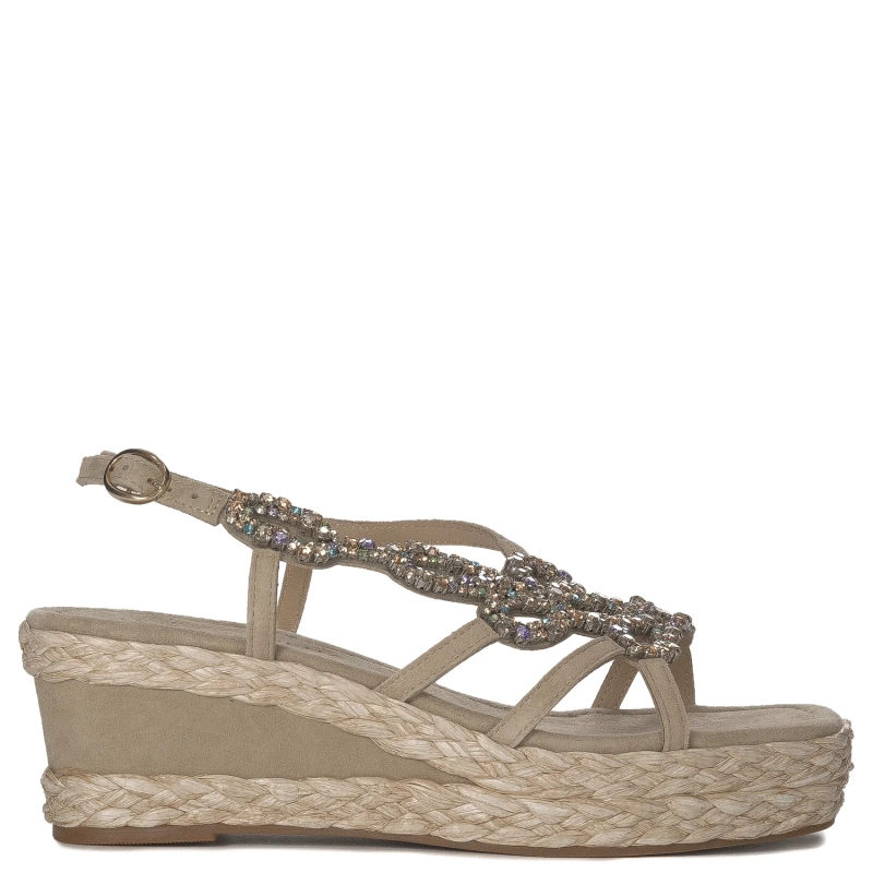 Alma En Pena Women's Suede Sand Beige Sandals