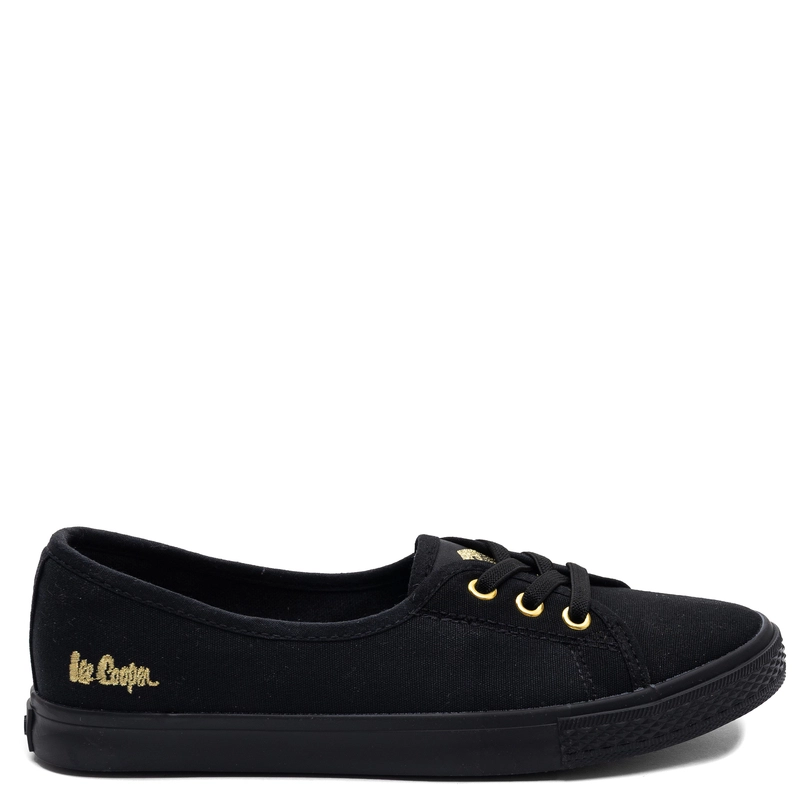 Lee Cooper Classic Low Sneakers With Gold Logo Black LCW-26-02-4045L