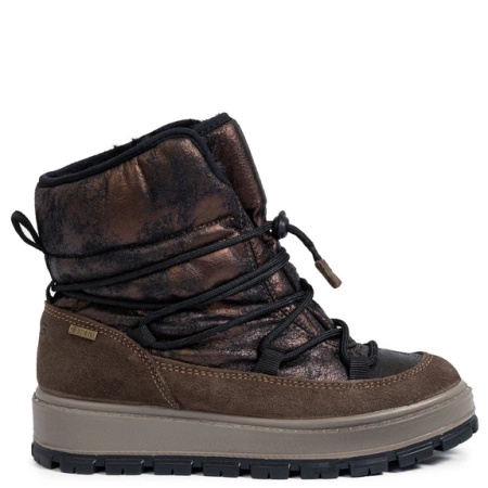 Primigi Insulated Girls’ Boots With Elastic Laces Brown-Gold 8879822