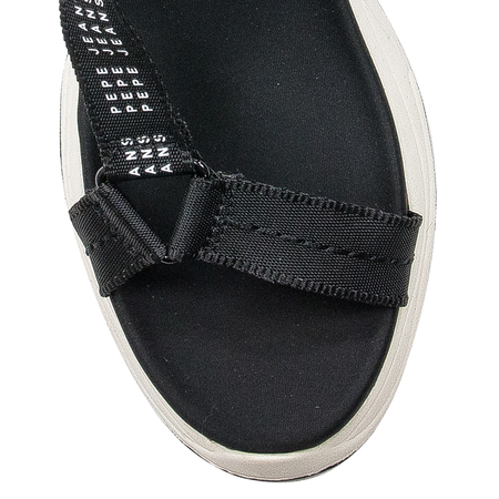 Pepe Jeans Black Grubo Logo Sandals