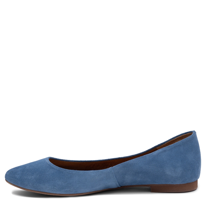 Maciejka Women's Blue Suede Pointed Toe Elegant Ballet Flats SKU 4100W-14/00-8
