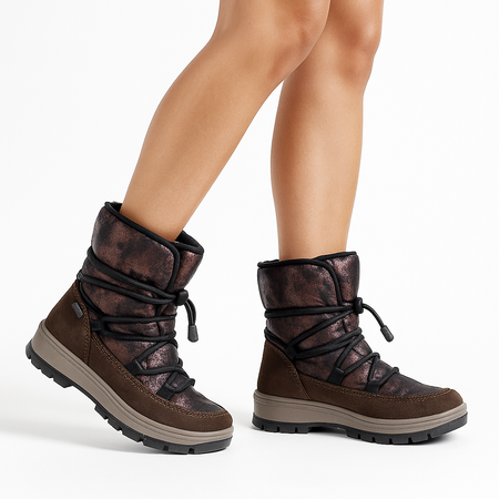 Primigi Insulated Girls’ Boots With Elastic Laces Brown-Gold 8879822