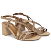 Maciejka Women's Leather Heeled Beige Sandals