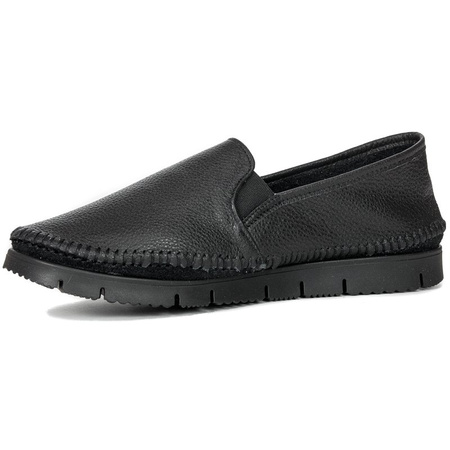 Maciejka Leather Lightweight Women’s Loafers Flexible Sole Black 03512-01-00-0