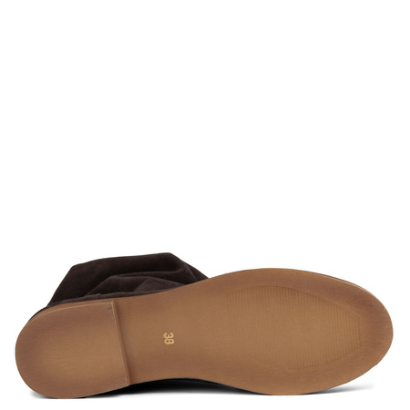 Maciejka Suede Slip-On Flat Boots Brown 05057-31-00-6