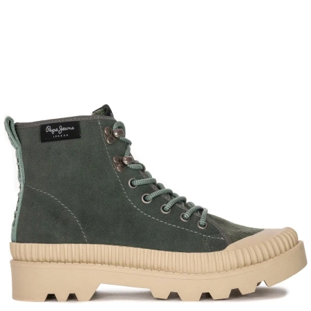 Botki damskie Pepe Jeans PLS50429 790 Grey Green Ascot Desert
