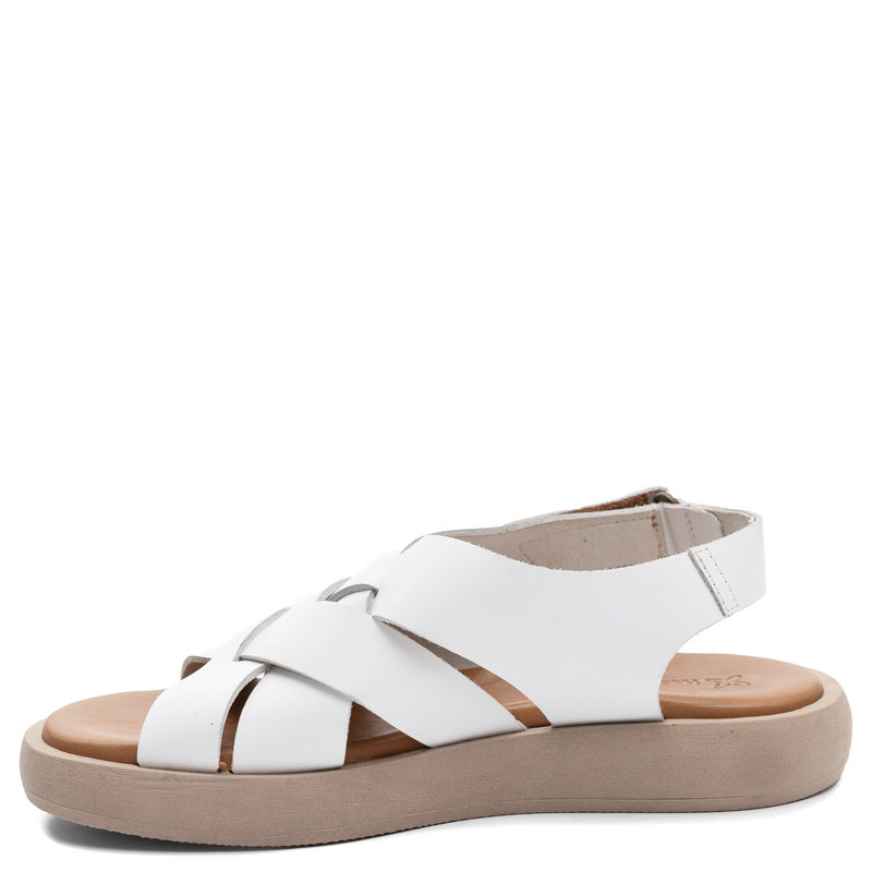 Maciejka Leather Platform Sandals White E7397-11/00-0