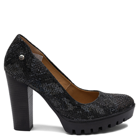 Maciejka Leather Pumps on a Heel Black 2629W-07/00-1