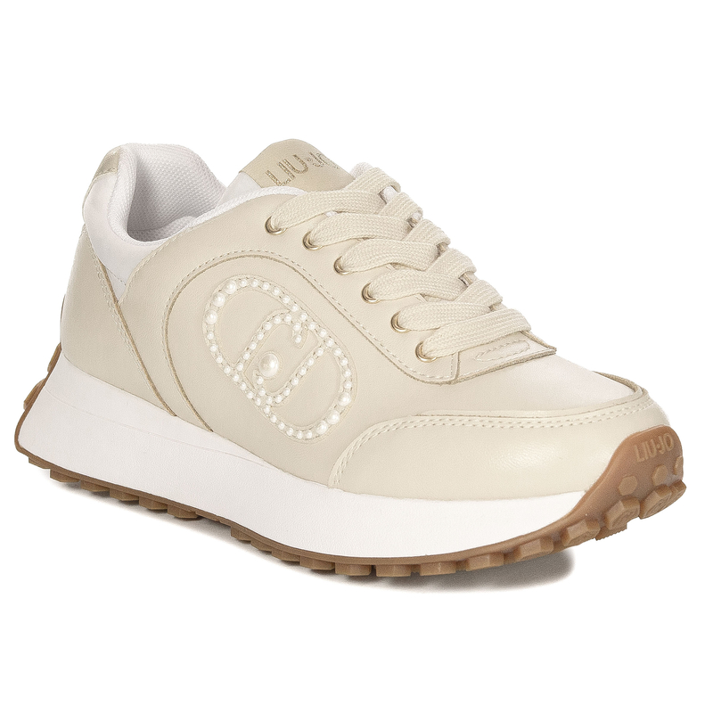 Liu Jo Sneakersy Damskie Na Platformie Kremowe