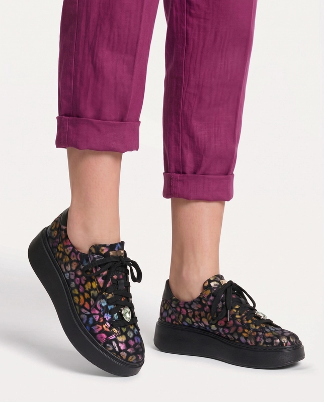 Maciejka Leather Platform Sneakers Animal Print Multicolor 6191W-06/00-8