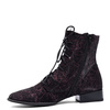 Maciejka Artistic Leather Ankle Boots Black Purple 6391W-44/00-1
