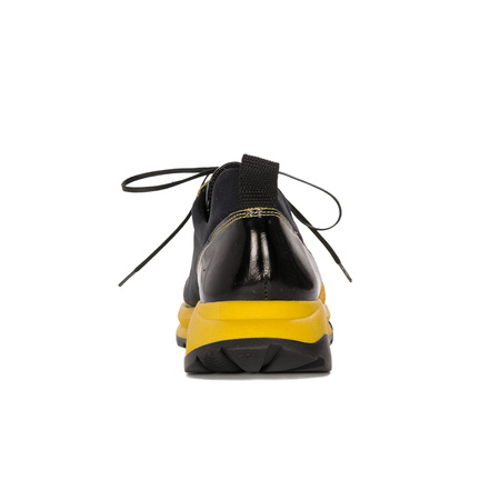 Maciejka Platform Sneakers With Patent Accents Black–Yellow 06295-01/00-8