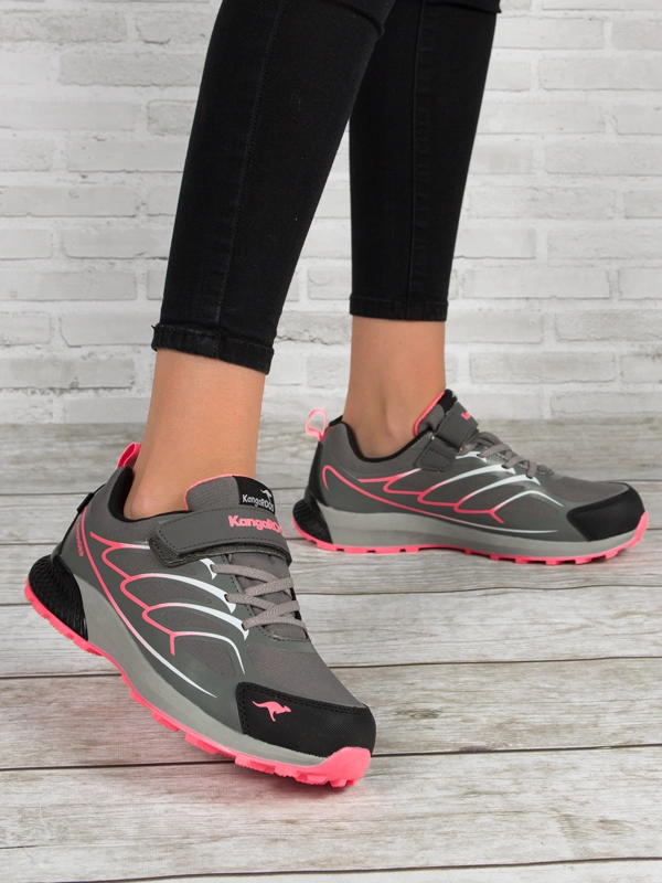 Kangaroos women shoes Steel Gray / Dusty Rose Sneakers