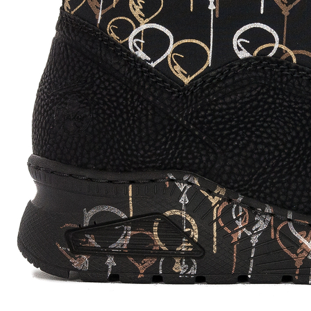 Rieker Półbuty sneakersy damskie Black czarne