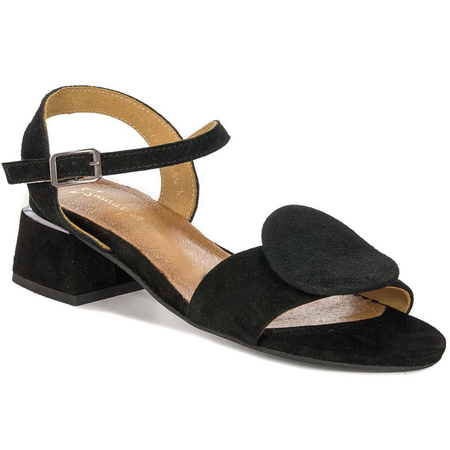 Maciejka Suede Ornamental Sandals Black 5198A-01/00-5