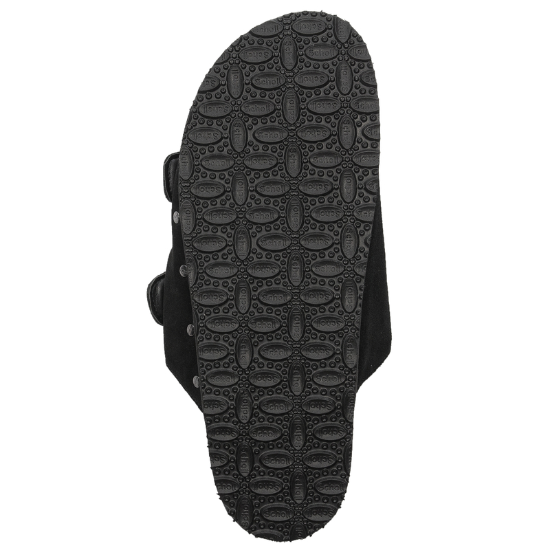 Scholl Men's leather flip-flops Orlando Black