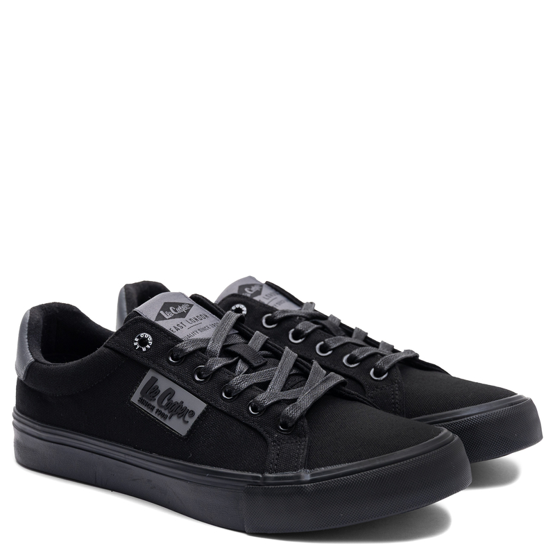 Lee Cooper Klasyczne Sznurowane Trampki Męskie Czarne LCW-26-02-4092M