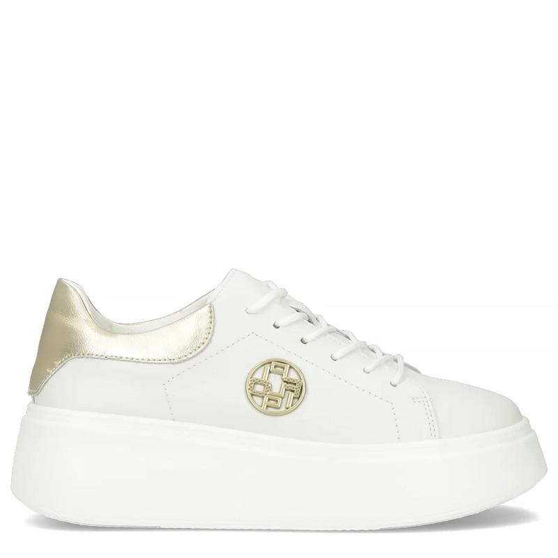 Filippo Women's Leather Platform Sneakers White DP6058-26-WH