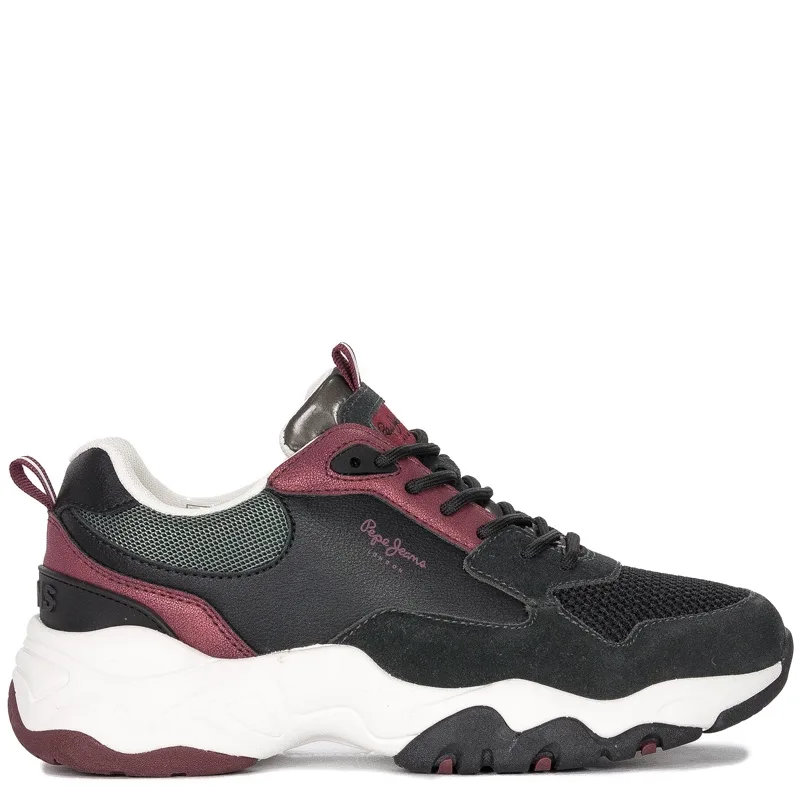 Pepe Jeans PLS31277 999 Black Sloane Bass Sneakers