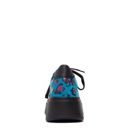 Maciejka Sneakers Platform Leather Low-Top Blue 6191W-01/00-8