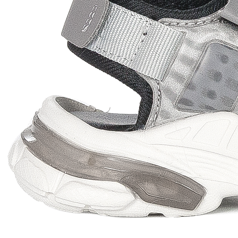 Big Star Children's boys' sandals with Velcro Gray
