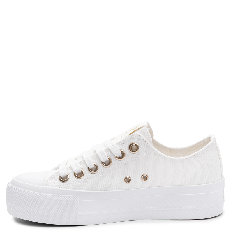 Lee Cooper Platform Sneakers Women's Canvas Shoes White LCW-26-31-4369L